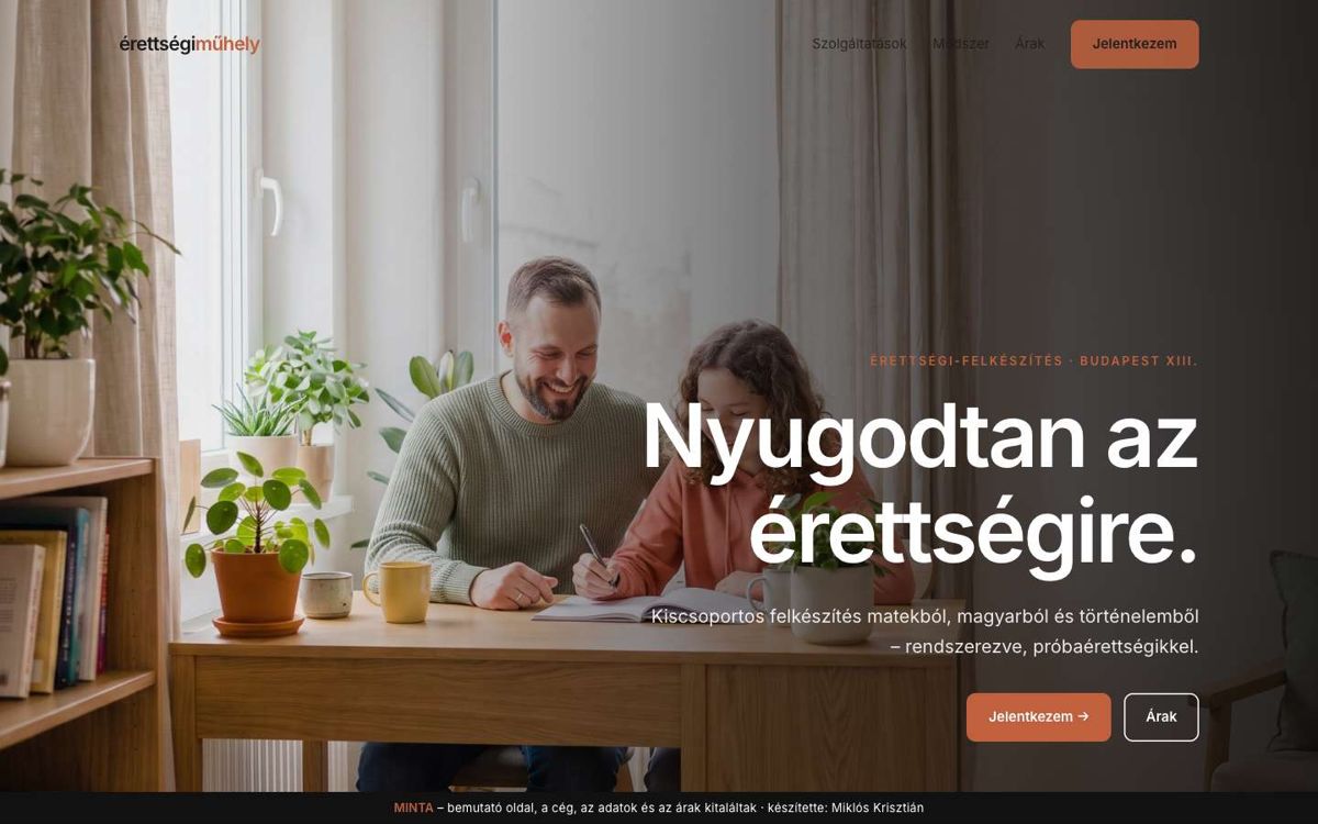 Színes, modern – asztali nézet