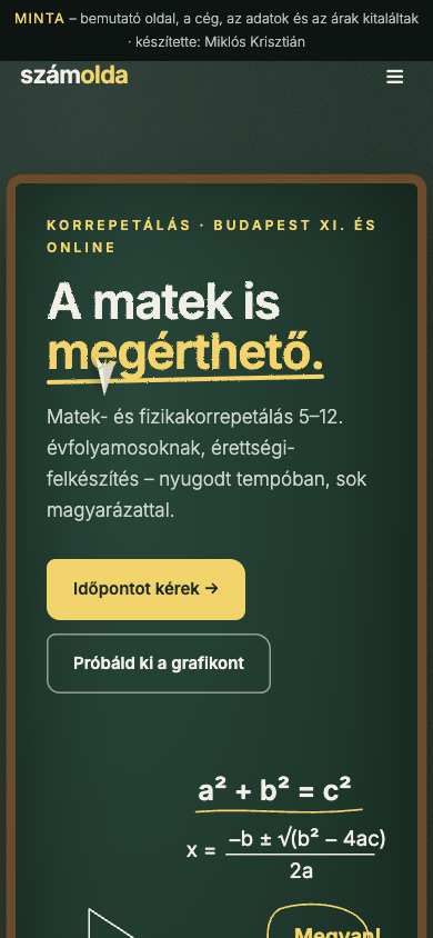 Extra: animált – mobil nézet
