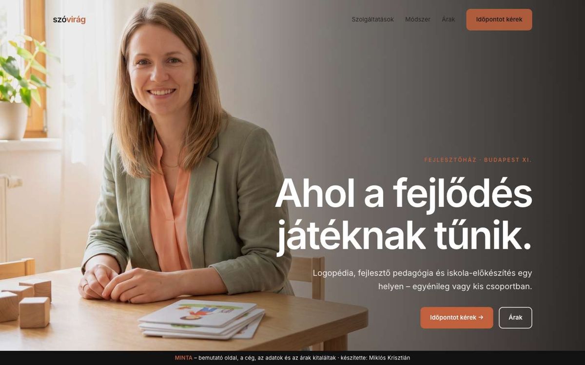 Színes, modern – asztali nézet