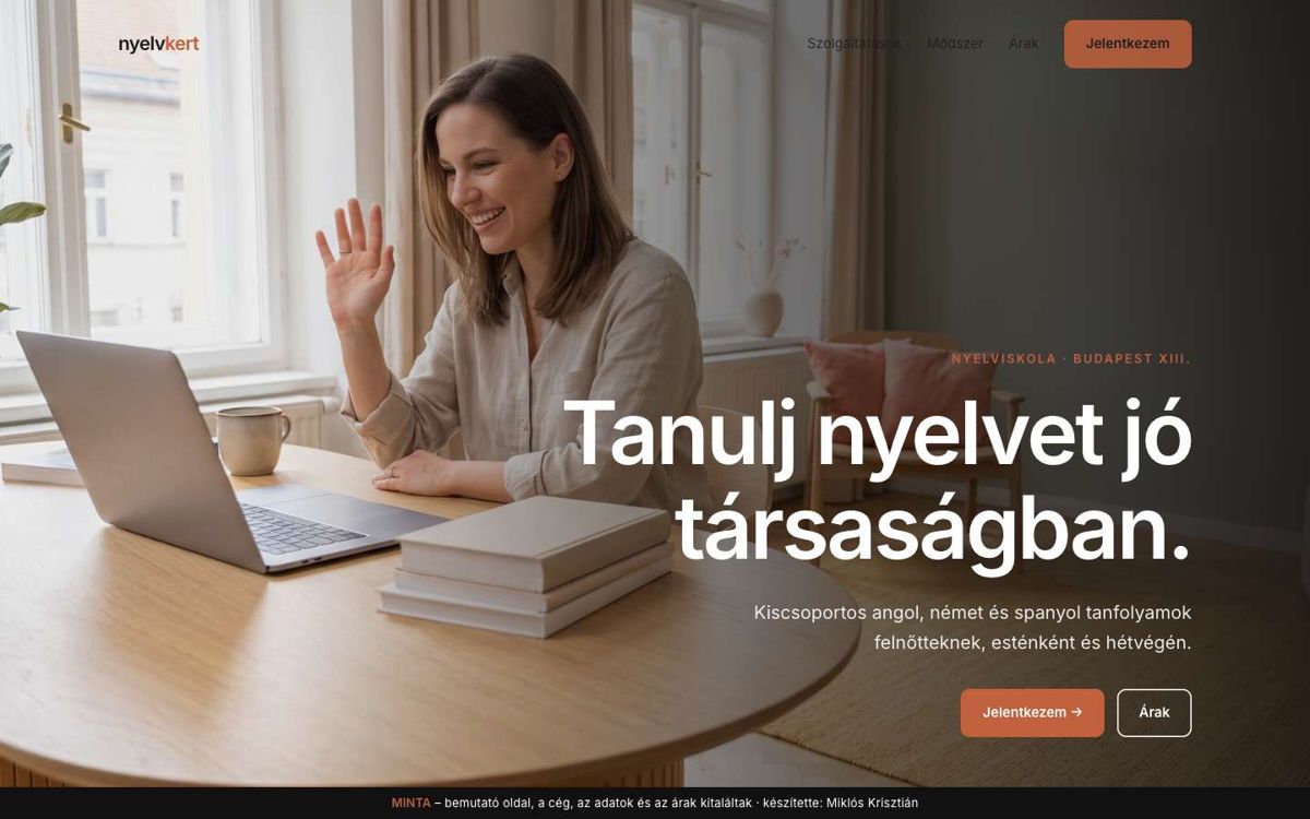 Színes, modern – asztali nézet