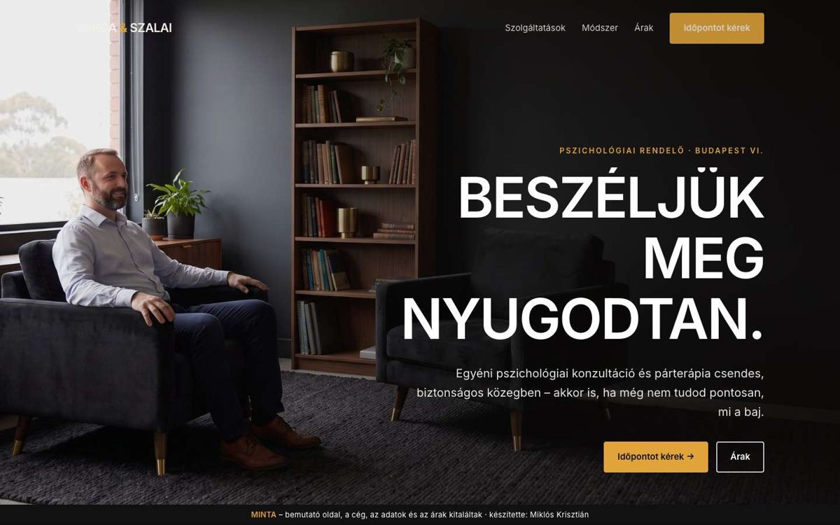 Sötét, prémium – asztali nézet