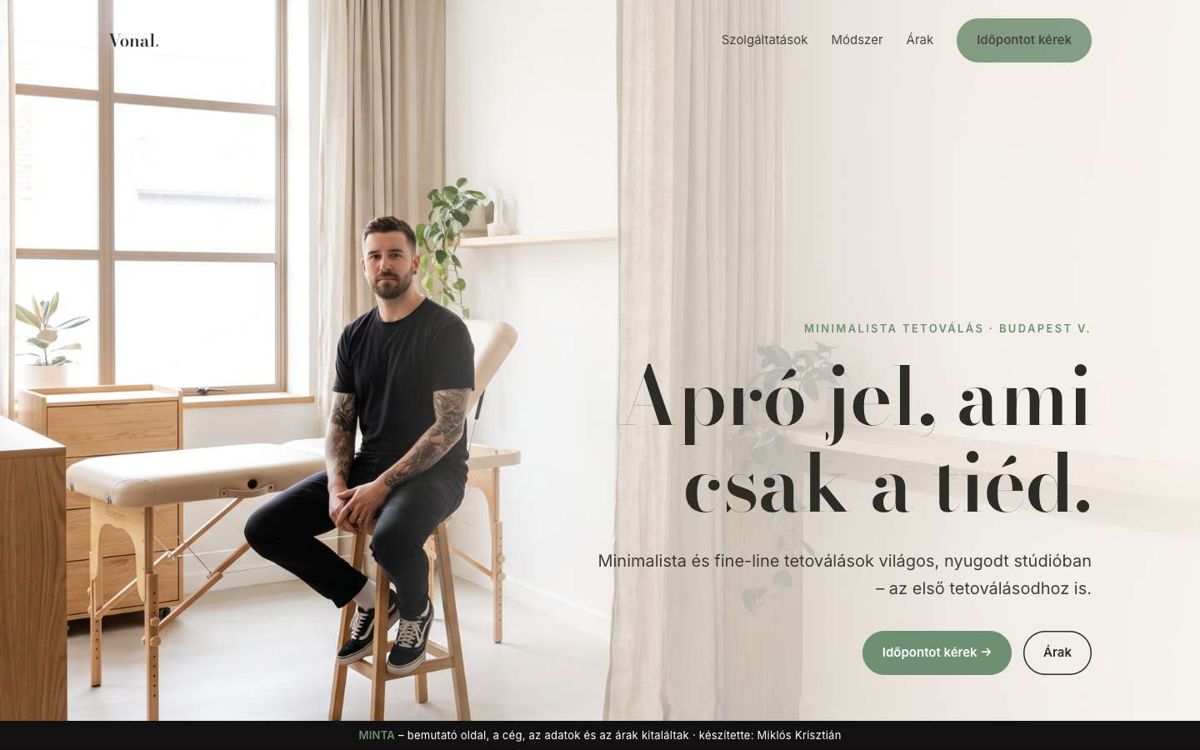 Világos, meleg – asztali nézet