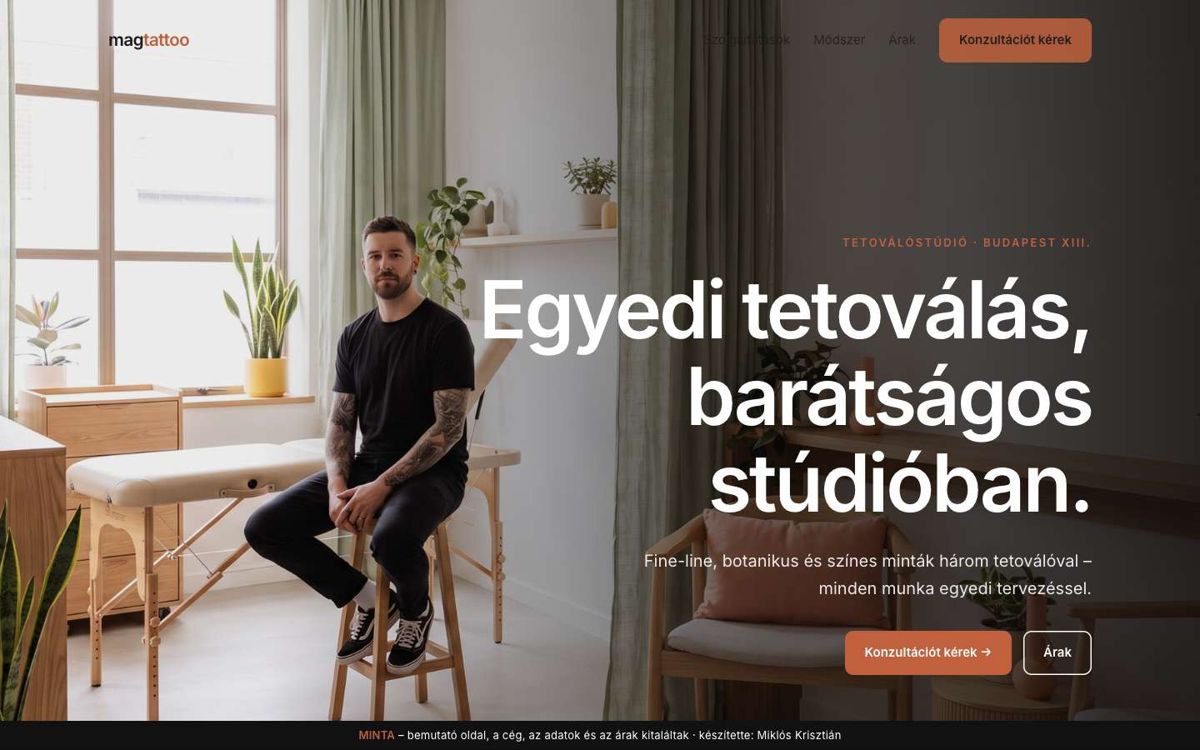 Színes, modern – asztali nézet